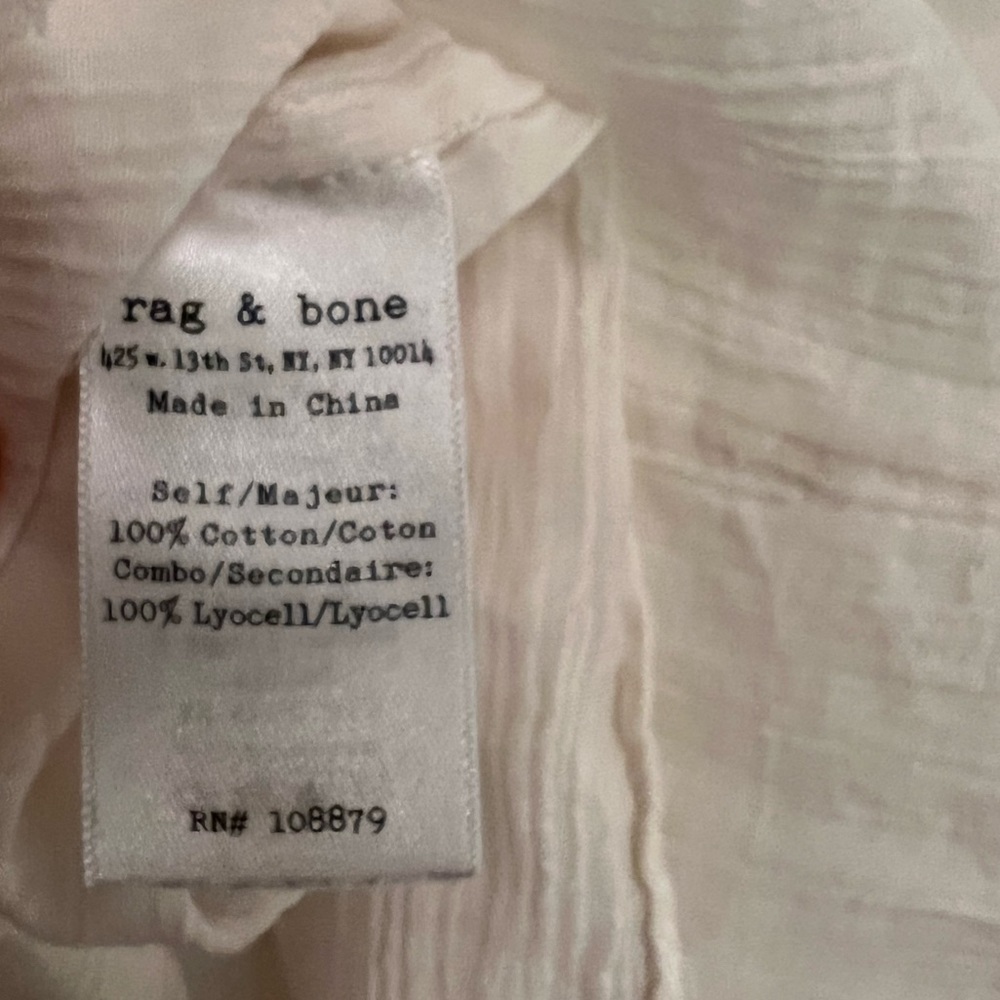 Rag & Bone Band Collar Blouse - Picture 7 of 7